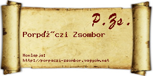 Porpáczi Zsombor névjegykártya