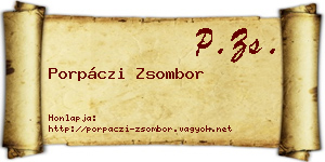 Porpáczi Zsombor névjegykártya