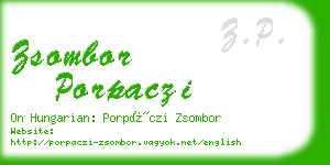 zsombor porpaczi business card